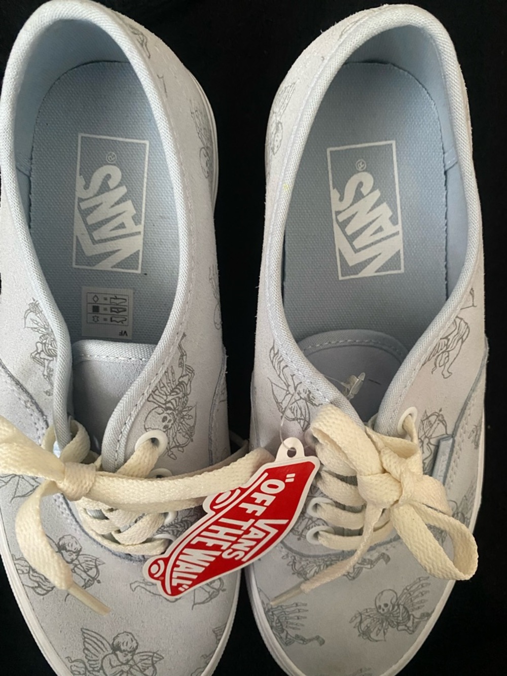 Vans Light Blue Canvas Low-Top Sneakers with Cream Laces - Picture 7 of 12